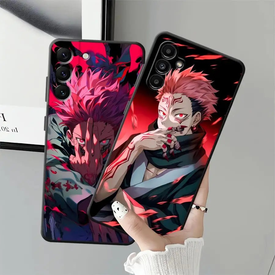 J-ujutsu K-aisen Soft Back Phone Cover Case for Samsung Galaxy A14 A15 A22 A23 A72 A73 A16 A21s A54 A71 A12 A13 A51 A52 A24 A31