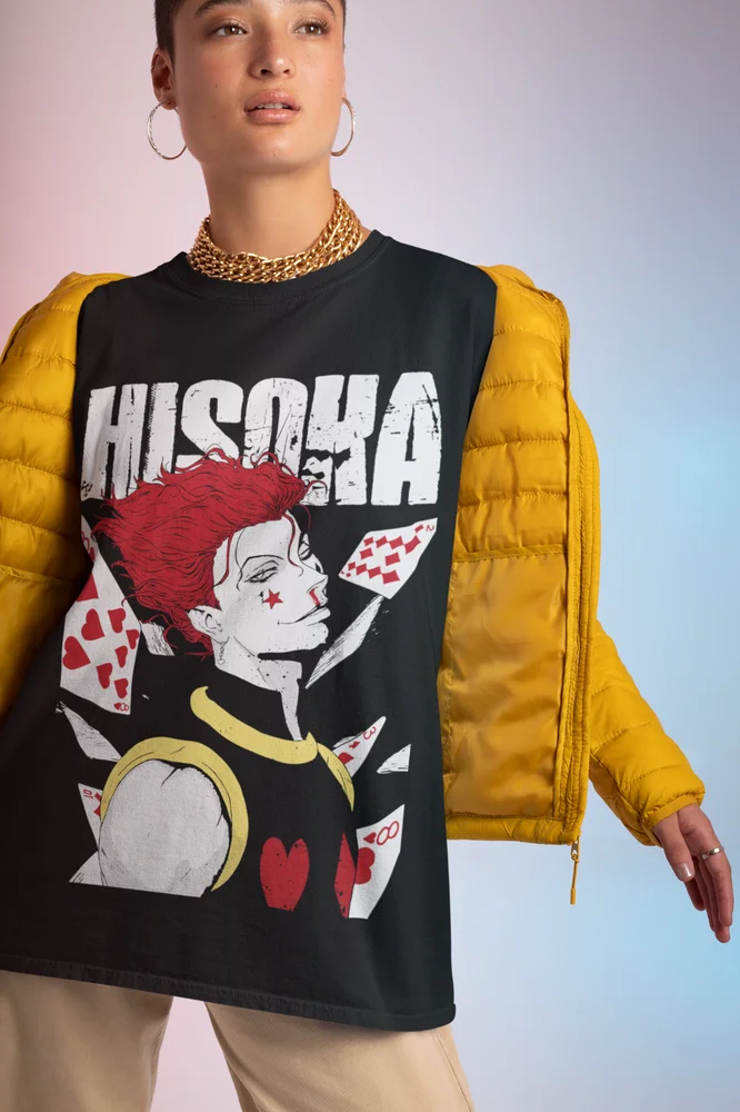 Hisoka T-Shirt Hunter X Hunter Manga Strip HXH Anime Unisex Tshirt T-Shirt Tee