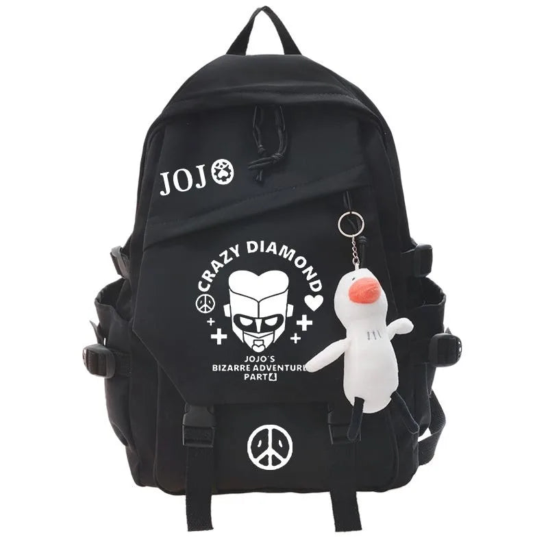 JoJo's Bizarre Adventure Anime Backpack Student School Bag Bookbag Laptop Travel Rucksack Outdoor Boy Girl Gifts