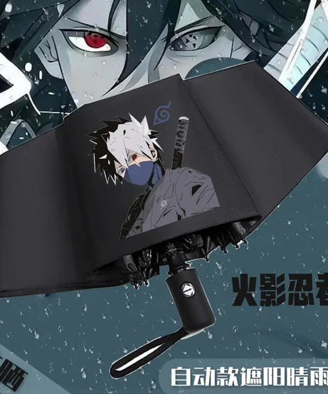 Naruto anime peripheral automatic umbrella Naruto Namikaze Minato Uchiha Itachi Kakashi Haruno Sakura sunshade umbrella gift