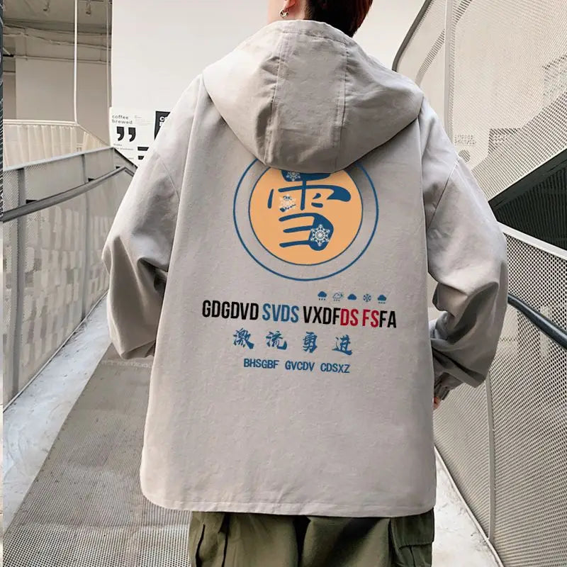 One Piece Monkey D. Luffy Anime Hooded Jacket Spring and Autumn New Men's Short Style Hooded Top Loose Large Coat