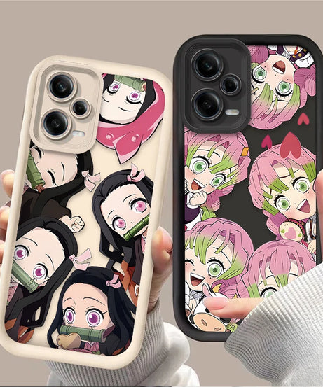 Anime Demon Slayer Case For Xiaomi Redmi Note 13 14 12 11 Pro Plus 5G 14S 12S 11S 10S 10 9 Redmi 14C 13C 12C 12 4G Back Cover
