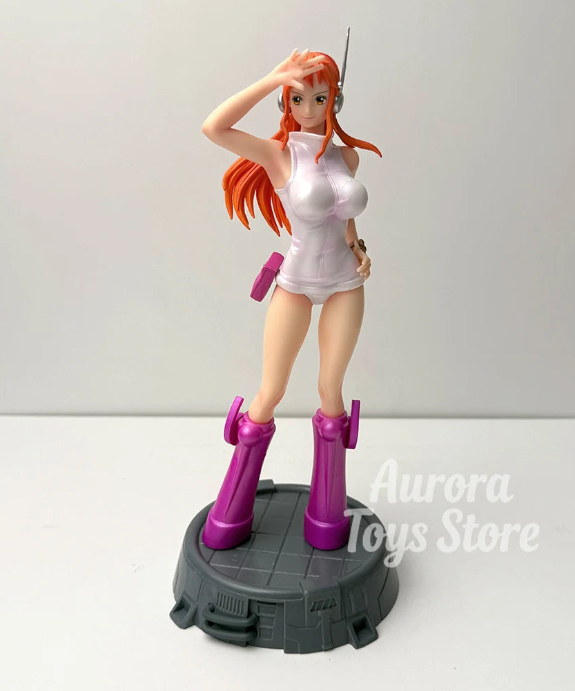 26cm/10.24in Anime ONE PIECE Figure Robin Nami Action Figures Pvc Collection Model Toys for Children Gifts