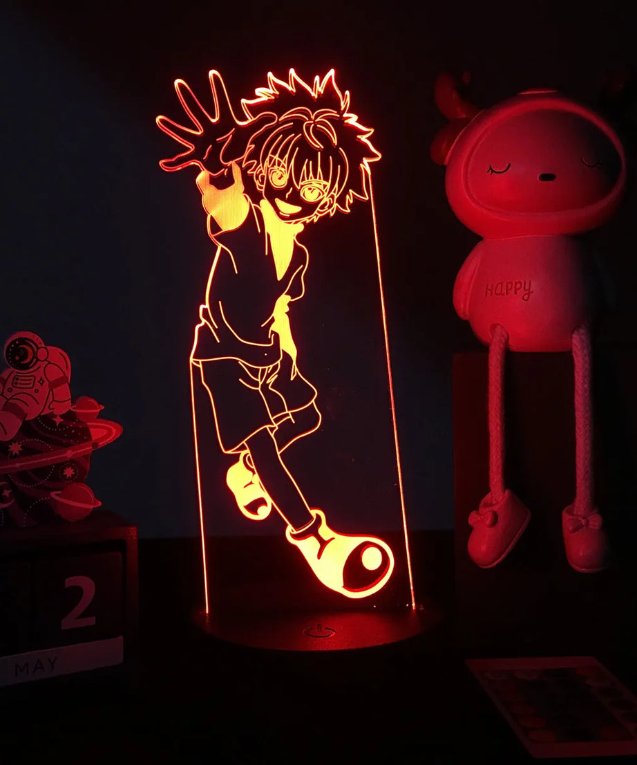 Anime Hunter X Hunter Led Night Light Killua Zoldyck Figure Nightlight Color Changing Usb Battery Table 3d Lamp Gift for Kids