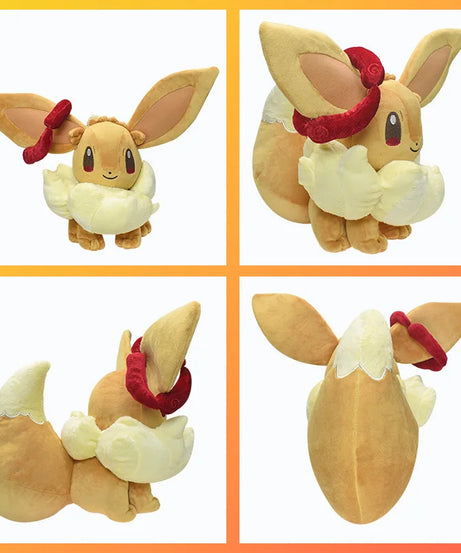 35cm Cute Pokemon standing posture Super Mega Eevee Plush Doll Pillow Decoration Birthday Gift Toy