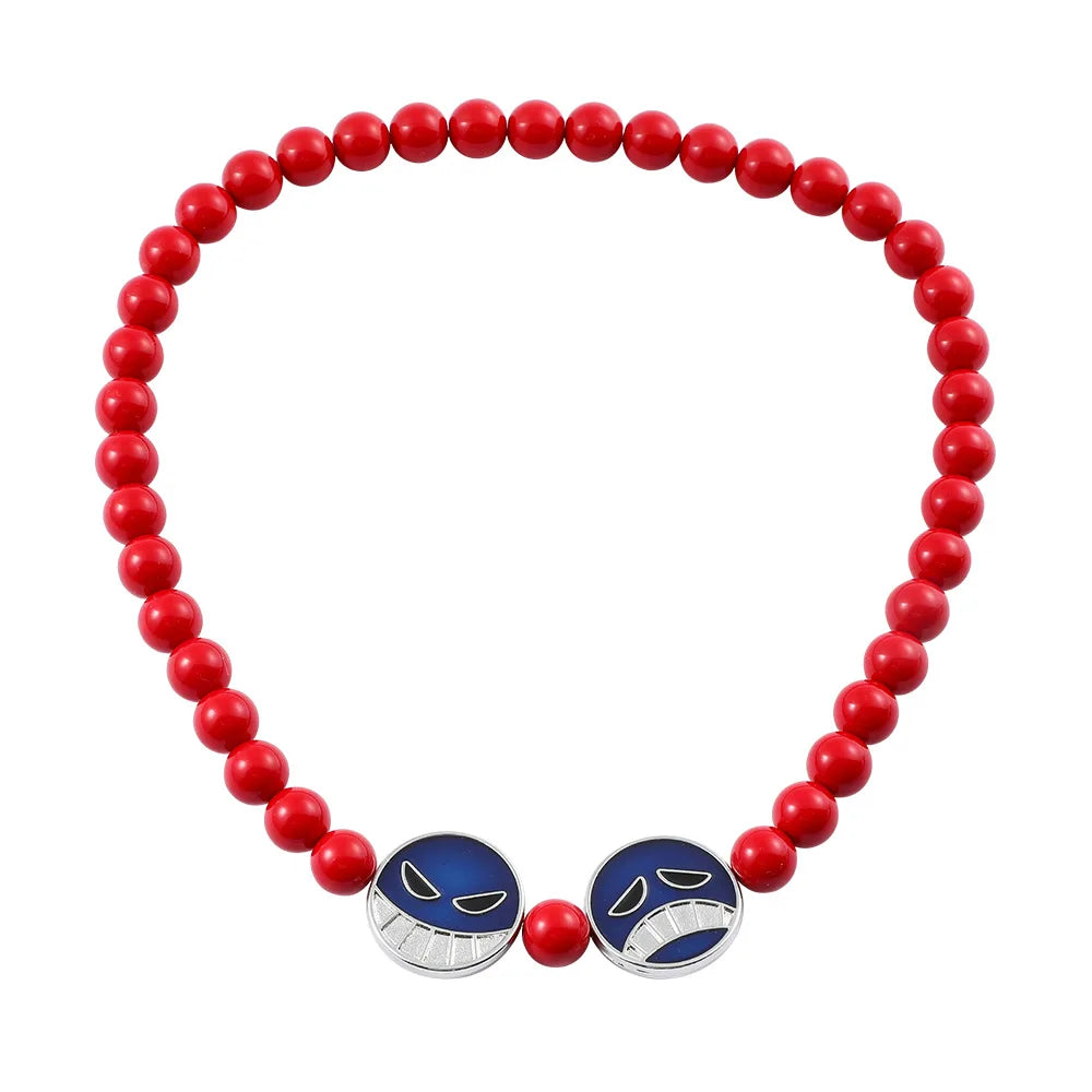 Hot Sales Cute One Piece Portgas D Ace Hats Belt Bracelet Necklace Kawaii Cosplay Props Role Play Accessories