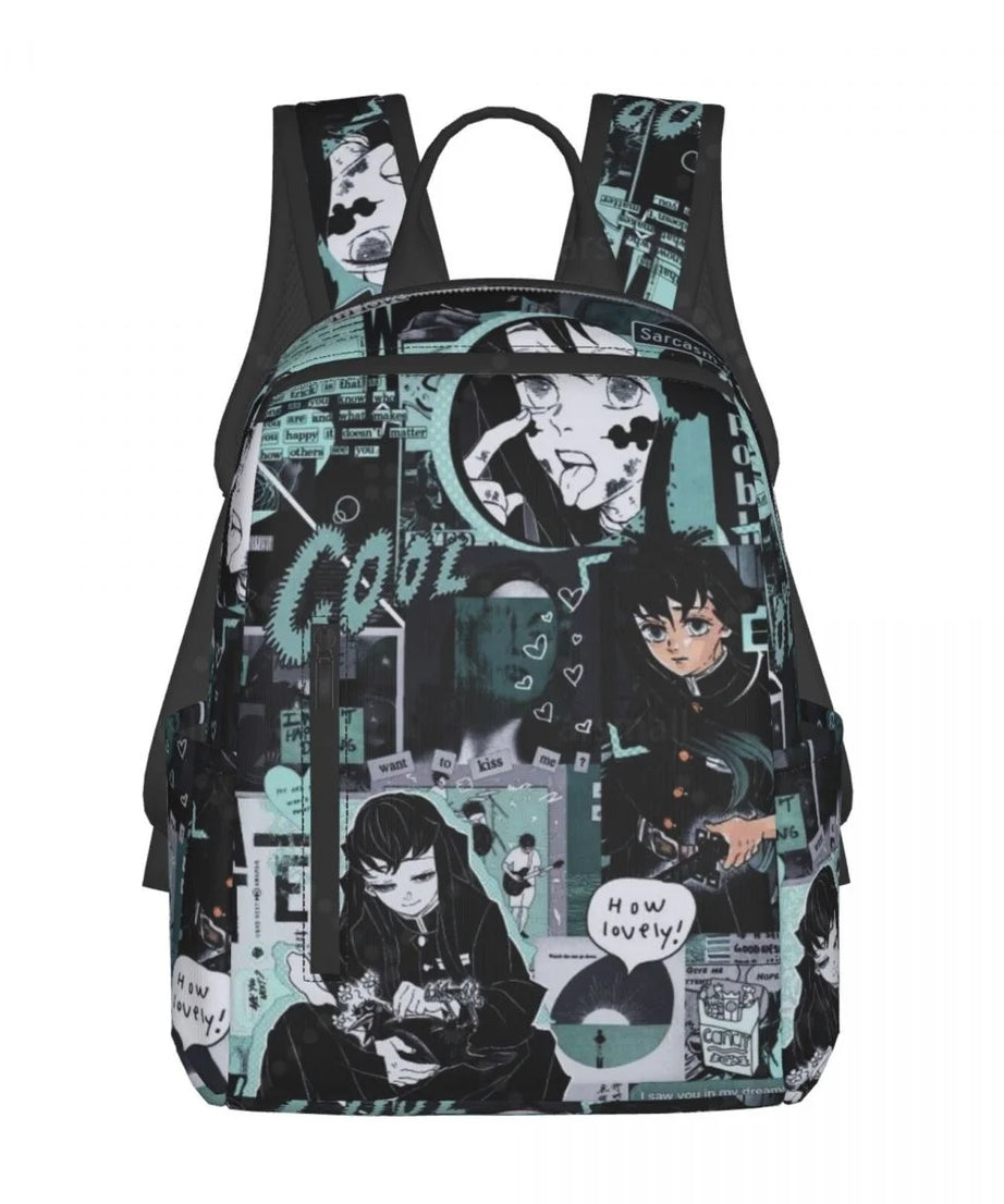 Cute Anime Muichiro TokitoTravel Backpack College Book Bag for Men Women Lightweight Casual Should Bags for Outdoor Sports