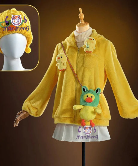 Tracy Reznik Mechanic Identity Ⅴ cosplay Sally costume Hat backpack sweater jacket skirt prop Halloween sweet girl yellow set