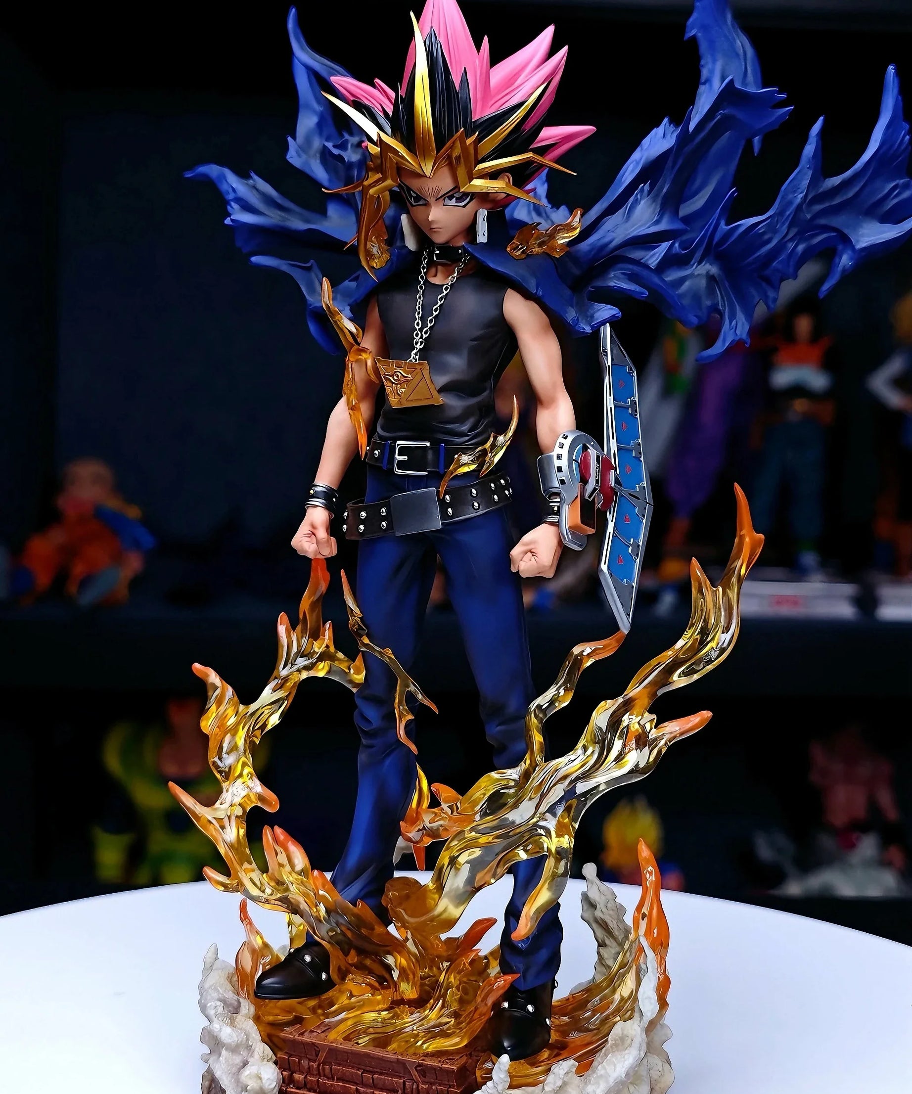 28cm Yugi Muto Figure Dark Game Dimensional Duel Monsters Action Figures Pvc Model Statue Collection Ornament Kids Toy Gifts