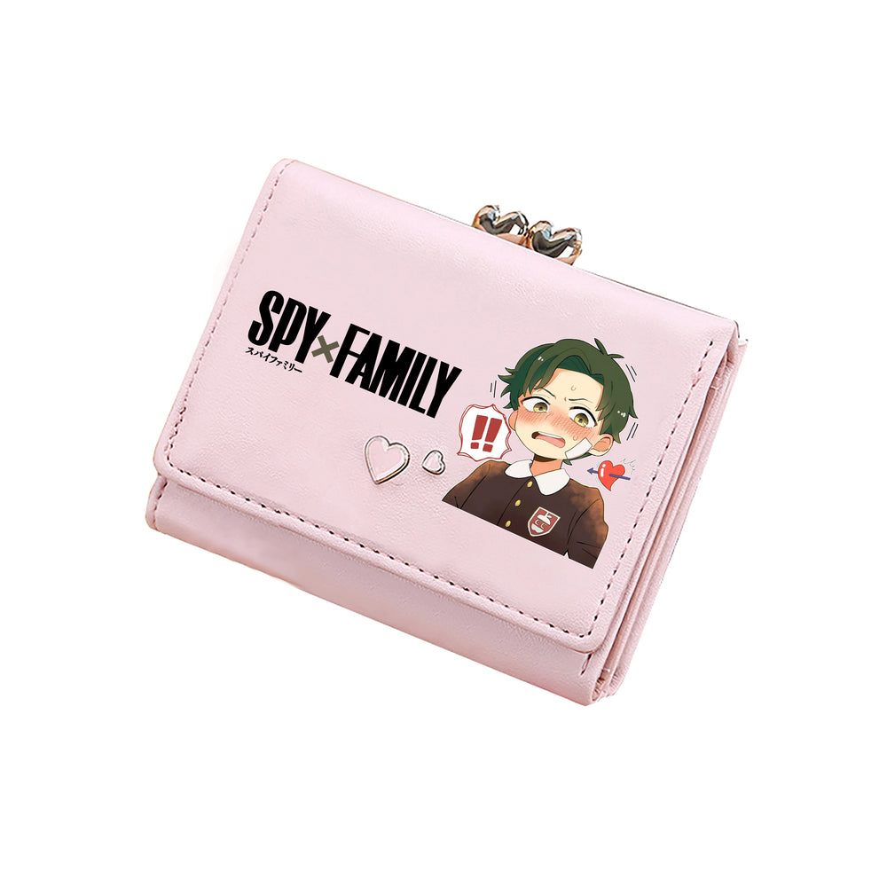 Spy x Family Anya Forger Kawaii Pink Short Wallet ID Card Coin Purse 4