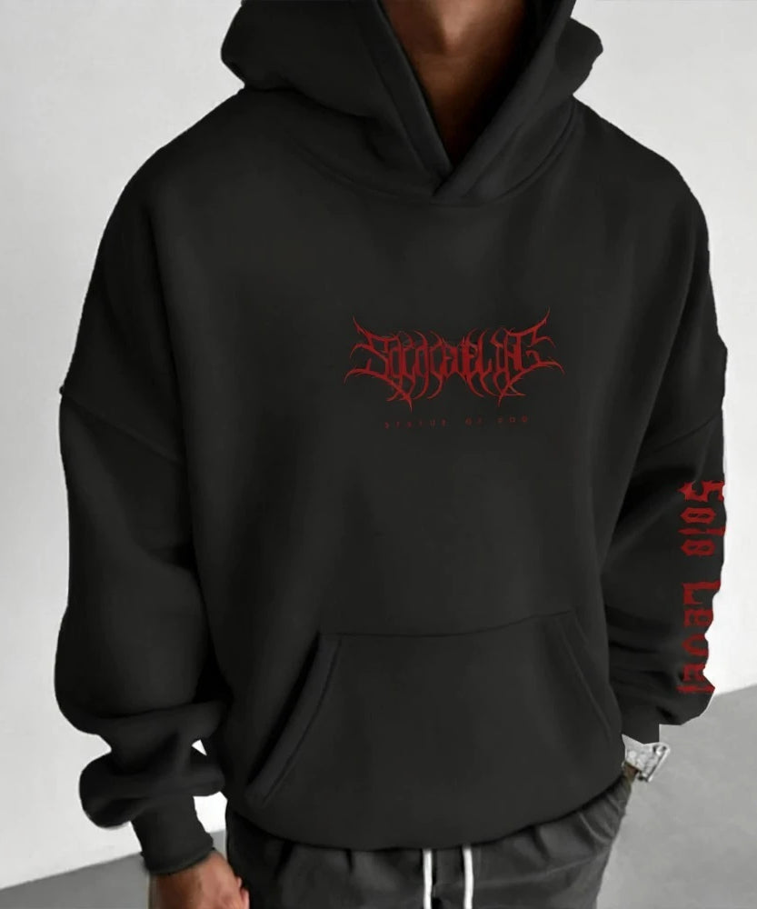 Solo Leveling Anime Peripheral Hoodie Men's and Women's Fall/Winter New Loose Casual Japanese Harajuku-style Sweater Top