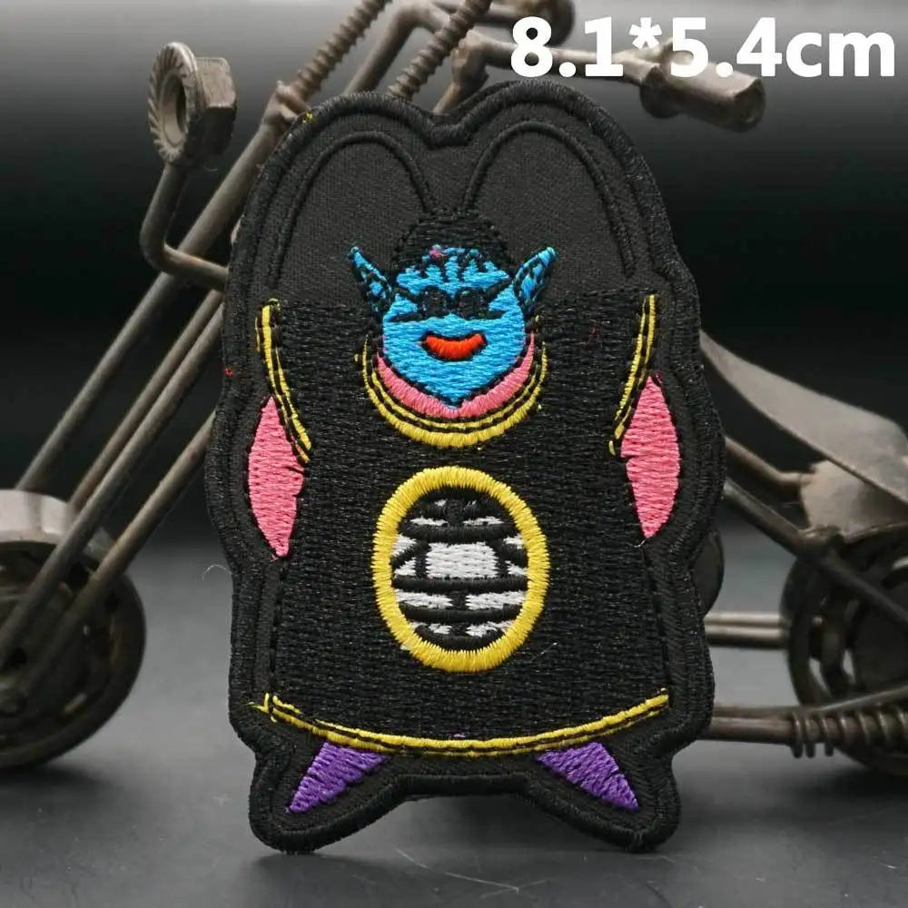 Dragon Ball Animation Peripherals Creative Kawaii Son Goku Vegeta Majin Buu Clothes Patches Embroidered Velcro Badges