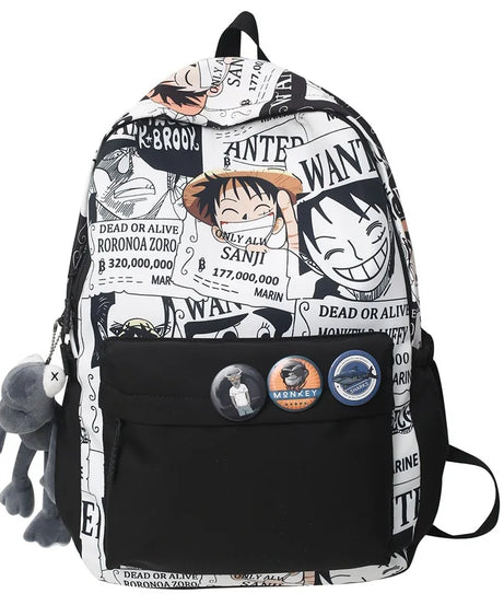 One Piece Comic Backpack Shoulder Bag School Bag Teenager Boys Girls Book Laptop Travel Rucksack Fashion Birthday Gift