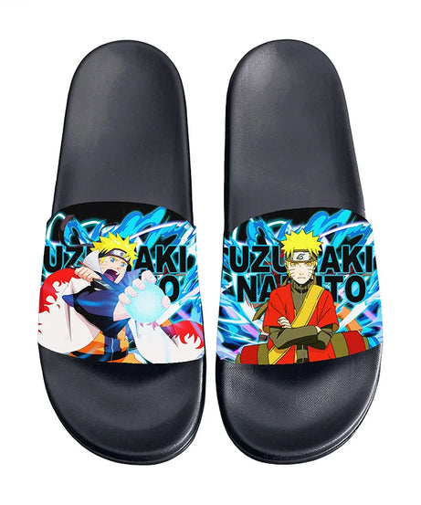 Anime Naruto Non-Slip Slippers Fashion Sasuke Design Cute Kawaii Home Sandals for Men And Women Ideal Holiday Gift