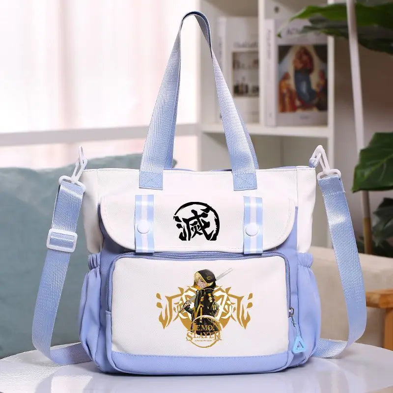 Anime Demon Slayer Kamado Tanjirou New Shoulderbag Men Women Crossbody Bags Student Fashion Large Capacity Handbag Holiday Gifts