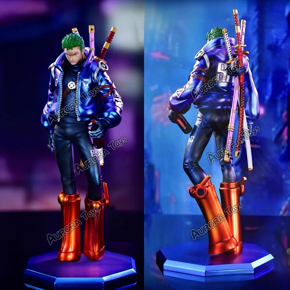 9.44in/24cm Anime One Piece Figure Egghead Zoro Figure PVC Action Figures Collection Model Toys