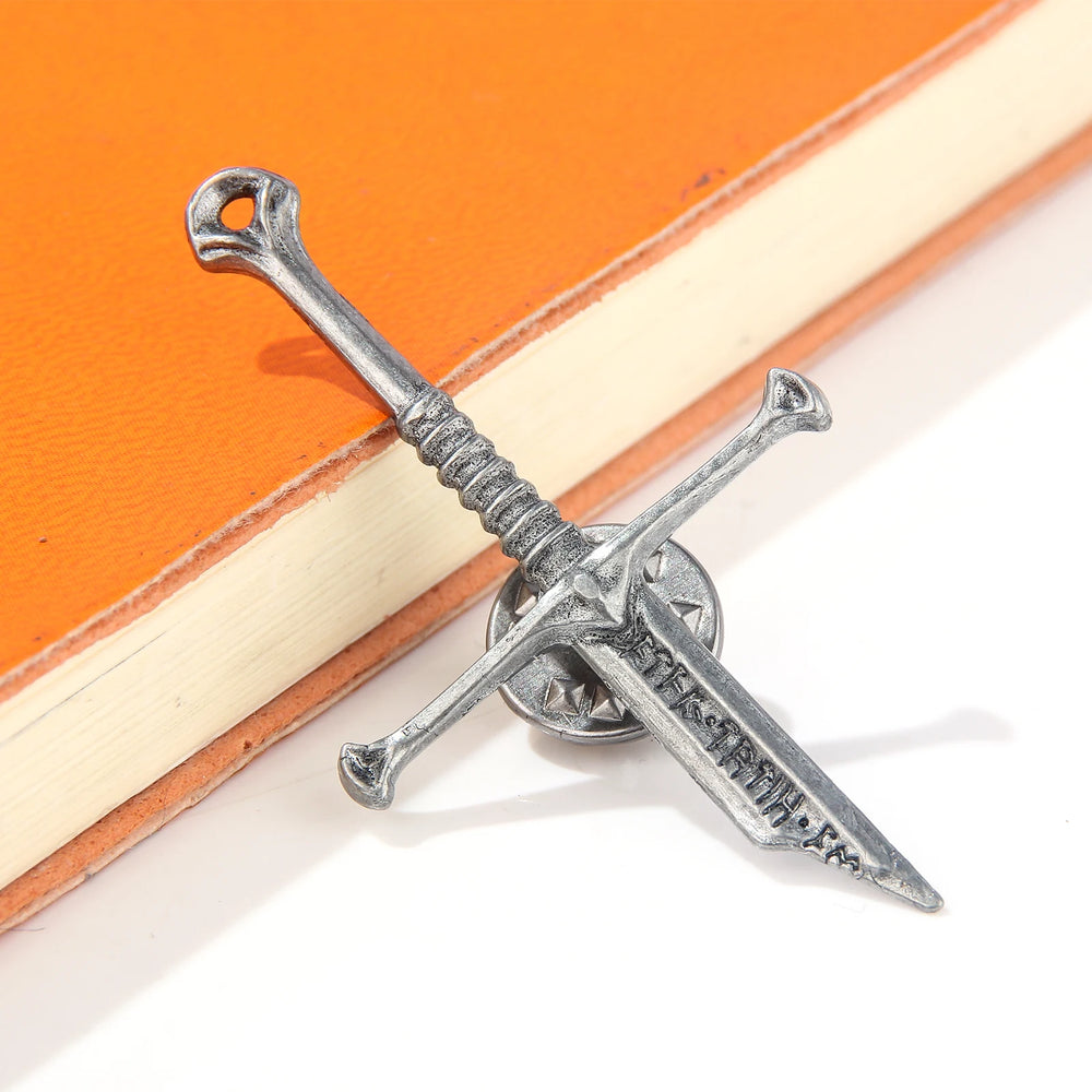 Lord of the Rings Narsil Broken Sword Pin — Metal Brooch 5