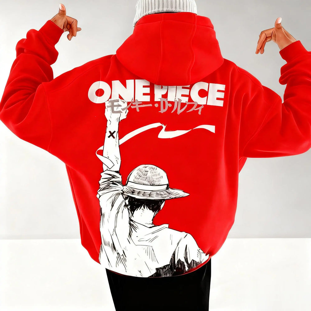 One Piece Luffy Hoodie — Oversized Graphic Pullover 4