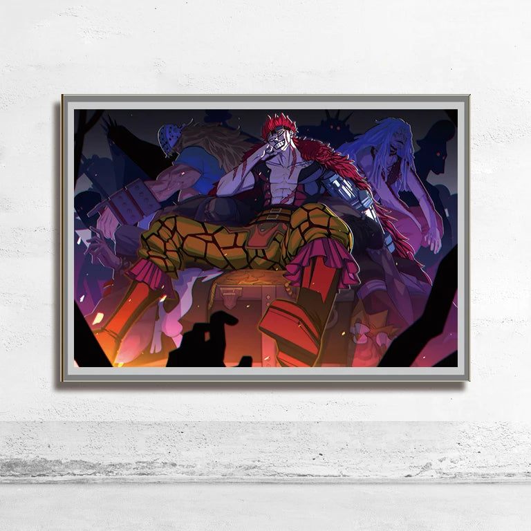 One Piece Wall Art – Trafalgar Law & Eustass Kid Anime Poster Decor