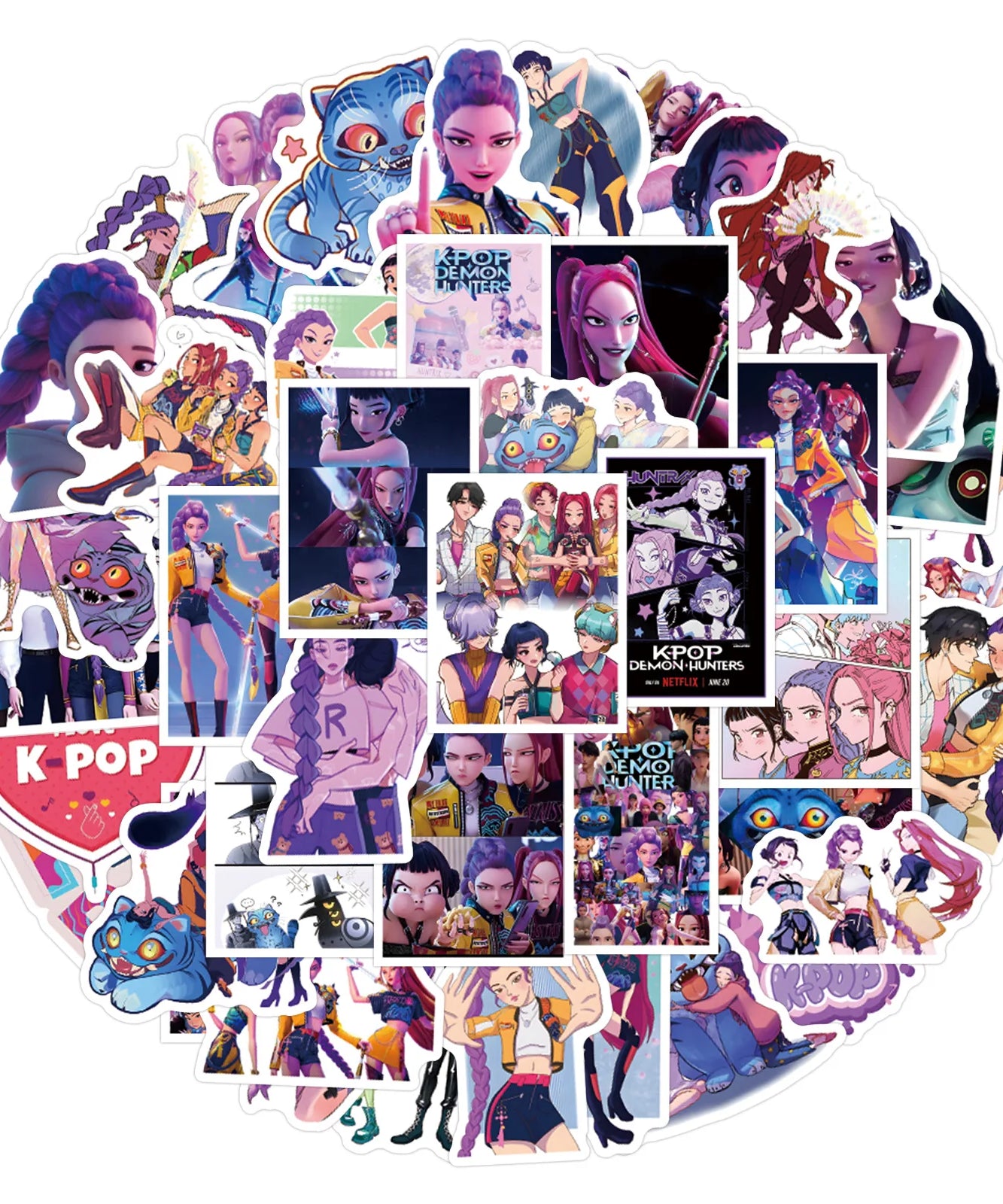 10/30/55PCS Animated Movies KPop Demon Hunters Sticker DIY Phone Laptop Luggage Skateboard Graffiti Decals Fun for Kid