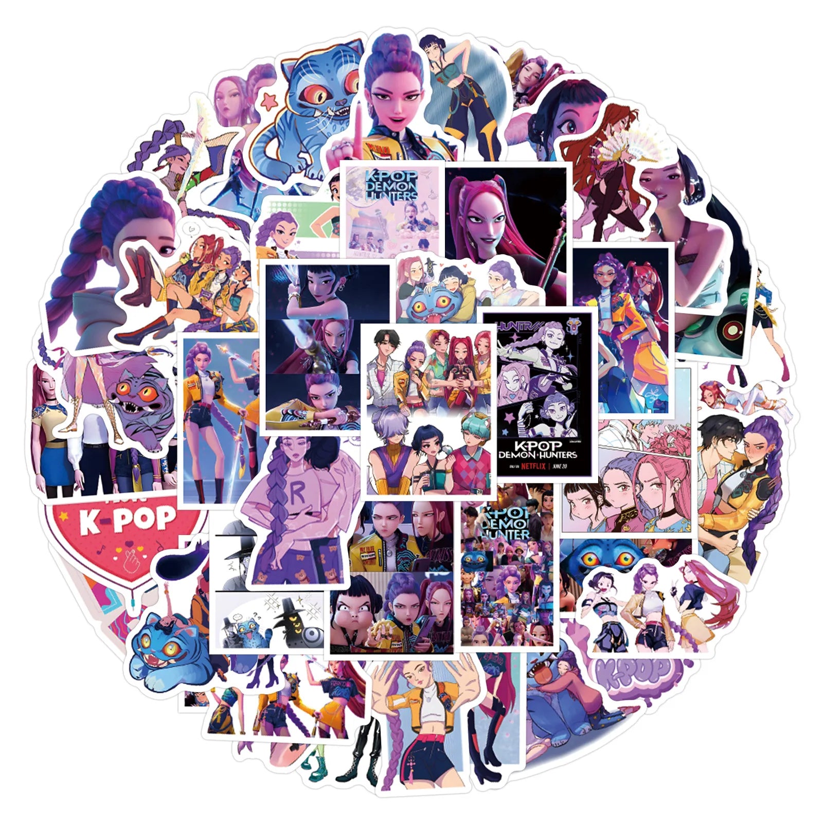 10/30/55PCS Animated Movies KPop Demon Hunters Sticker DIY Phone Laptop Luggage Skateboard Graffiti Decals Fun for Kid