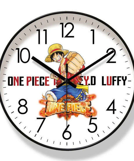 One Piece Wall Clock – Luffy, Zoro & Chopper Silent Quartz Anime Home Decor