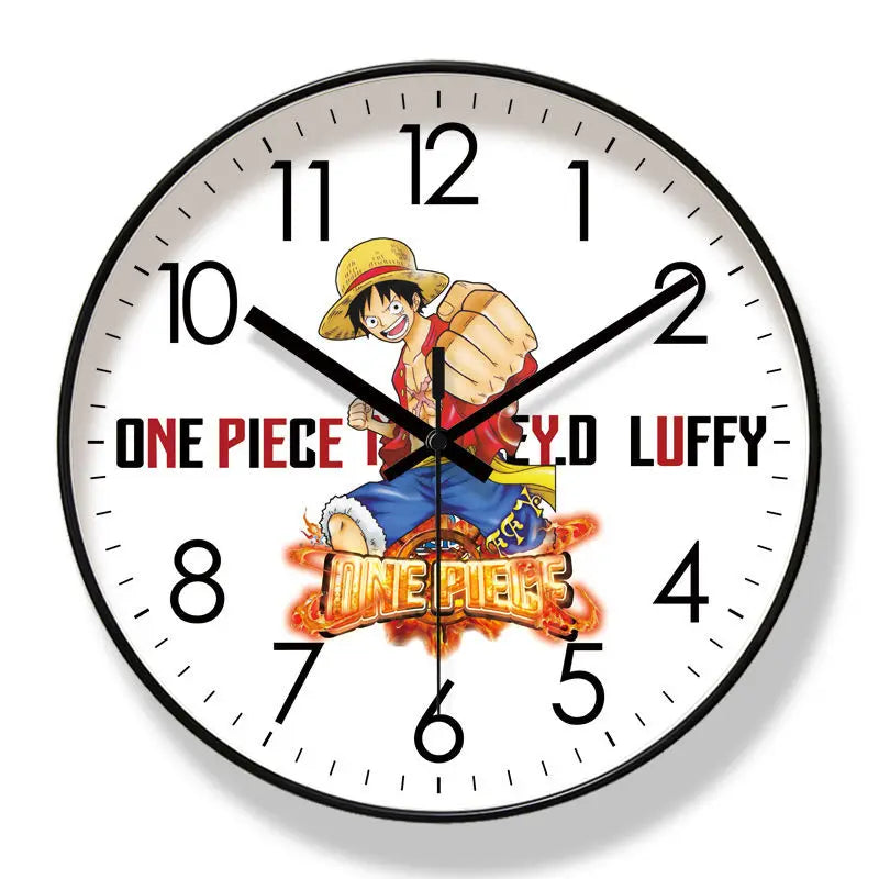 One Piece Wall Clock – Luffy, Zoro & Chopper Silent Quartz Anime Home Decor