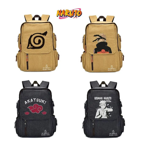 Naruto Nylon Backpack - High Capacity