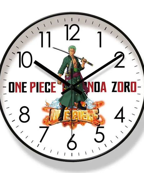 One Piece Wall Clock – Luffy, Zoro & Chopper Silent Quartz Anime Home Decor