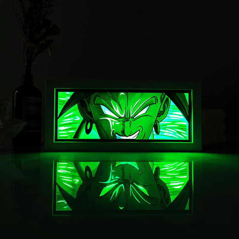 Anime  series paper-cut light room bedroom night light atmosphere light remote control colorful light box
