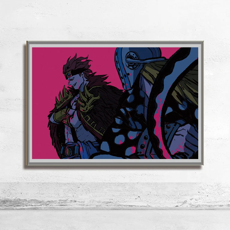 One Piece Wall Art – Trafalgar Law & Eustass Kid Anime Poster Decor