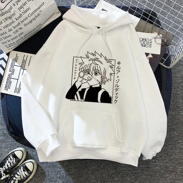 Hunter x Hunter Killua Zoldyck Graphic Hoodie Gothic Harajuku Fleece Pullover