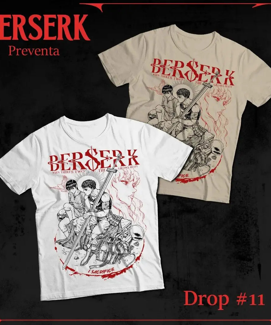 Berserk T-shirt Strip Guts Berserker Armour Horror Anime Gift Tee Shirt All Size