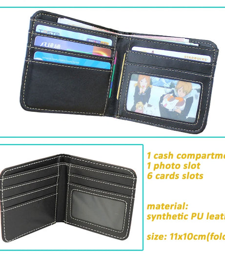 Anime Hololive Short PU Leather Wallet Cute Girls Nakiri Ayame Shirakami Fubuki Gawr Gura Folding Purse Gift