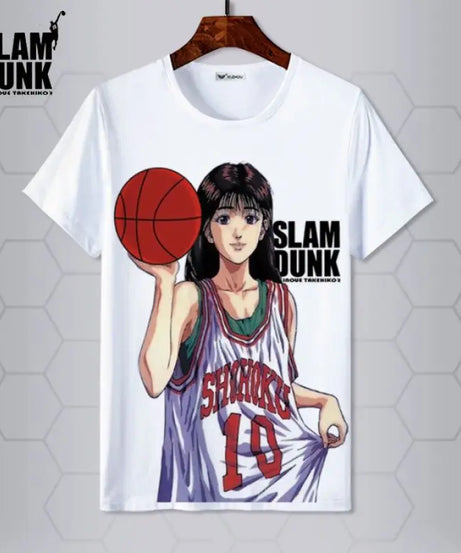 Slam Dunk T-shirt Sakuragi Hanamichi Akagi Haruko Rukawa Kaede Mitsui Hisashi Ryota anime basketball short-sleeved clothes gift