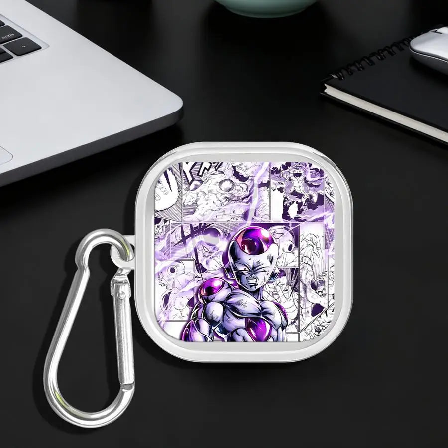 Case For Samsung Galaxy Buds 4 Pro 2 2Pro 4Pro Live 3 FE 3Pro Clear Earphone Cases Cover With Hook Son Gokus And Frieza