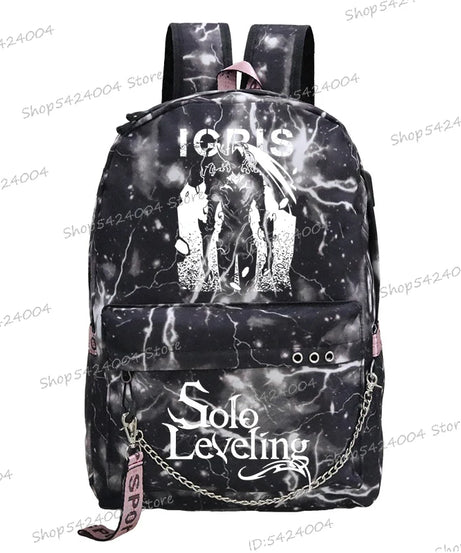 Solo Leveling Backpack – Sung Jinwoo Anime School Bag for Teens & Adults