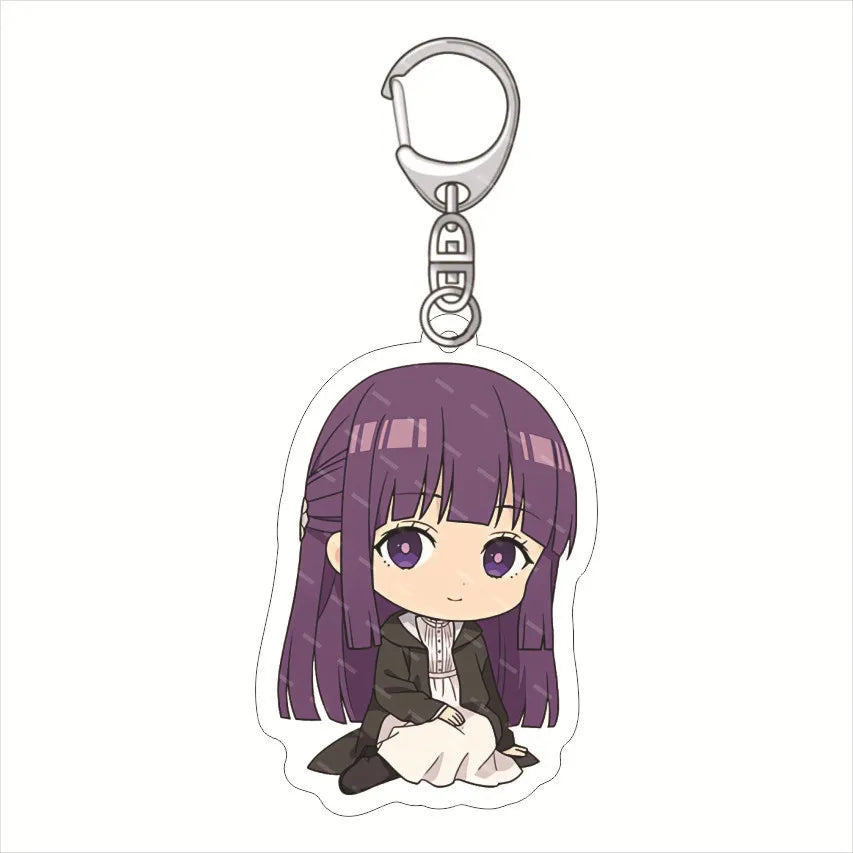 Frieren: Beyond Journey'S End Acrylic Anime Cute Keychain Jewelry Bag Pendant Gift Figure Key Ring Girl Badge Charms Wholesale