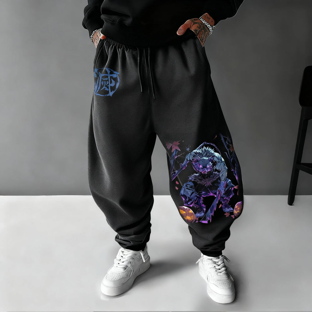 Demon Slayer Inosuke Joggers — Anime Print Sweatpants 4
