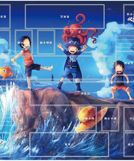 Anime Playmat DIY OPCG Two-player Card Pad New ONE PIECE Duel Plate Luffy Rubber Card Pad Battle Board Game Pad Festival Gift