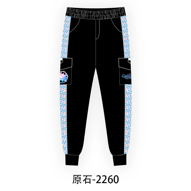 New Genshin Impact Cyno Xiao Zhongli Hu Tao Wanderer Kaedehara Kazuha Cosplay Costume Jogger Trouser Sport Gym Pants Tracksuit