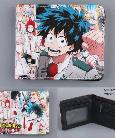 My Hero Academia Todoroki Shoto Men's Anime Wallet Midoriya Izuku PU Leather Purse