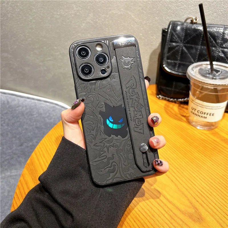 Gengar, Bulbasaur & Squirtle iPhone Case – Pokémon Laser Emboss Leather Cover