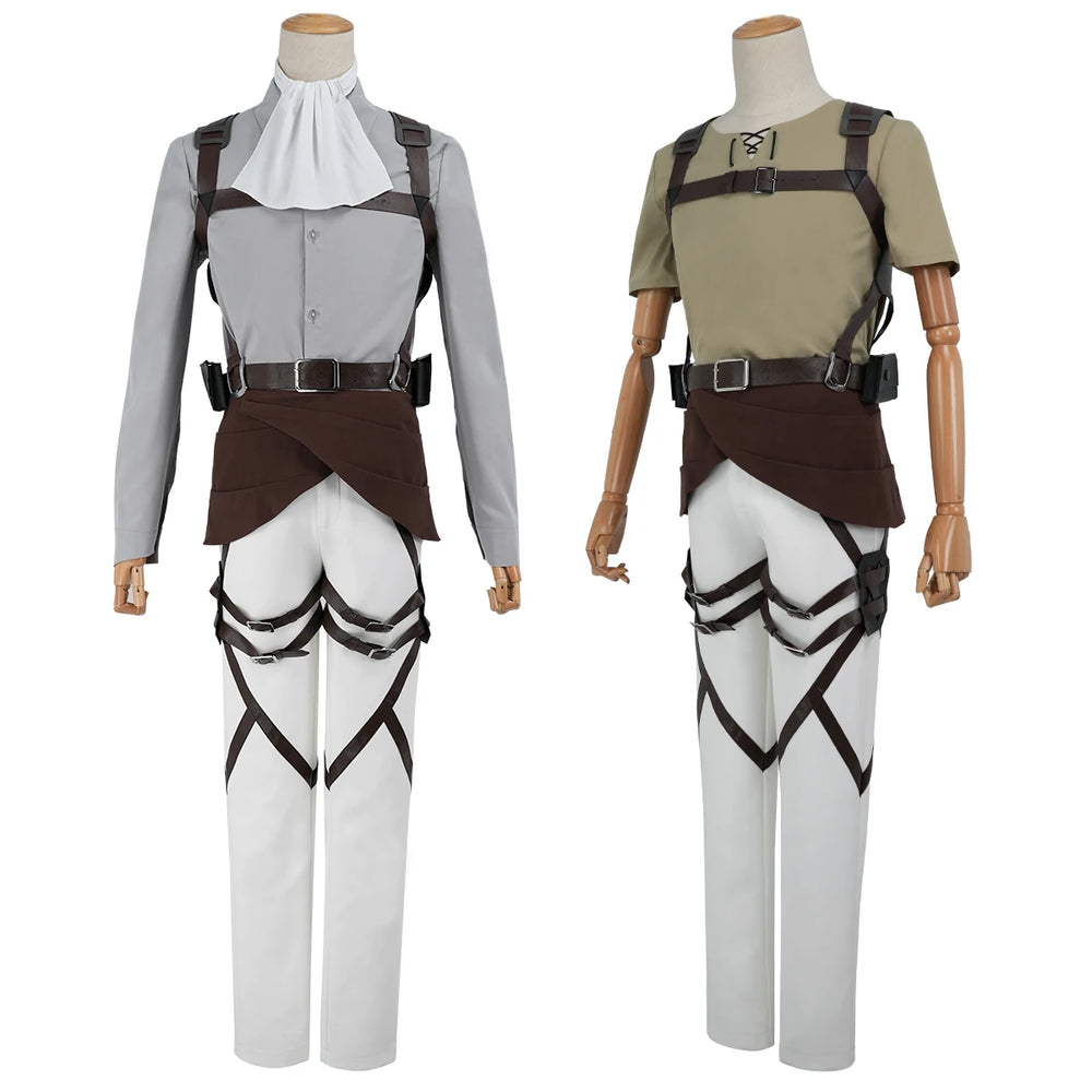 Shingeki No Kyojin Levi Ackerman & Eren Jaeger Cosplay Uniform Full Set 5