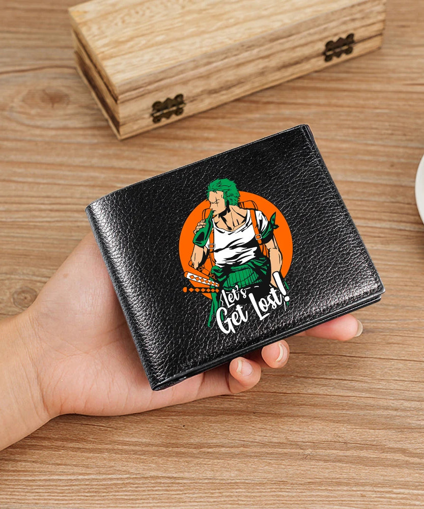 One Piece Pu Leather Wallet for Men Foldable Short Wallets Luffy Zoro Chopper Coin Purse Man Multi-slot Credit ID Card Holder