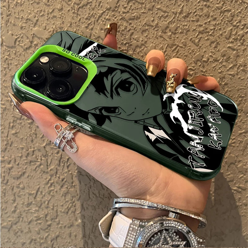 Demon Slayer Matte Shockproof Case – Anime iPhone 7–16 Pro Max SE XR XS