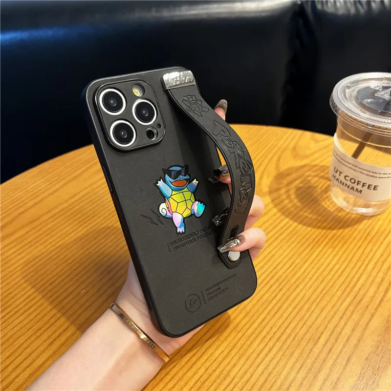 Gengar, Bulbasaur & Squirtle iPhone Case – Pokémon Laser Emboss Leather Cover