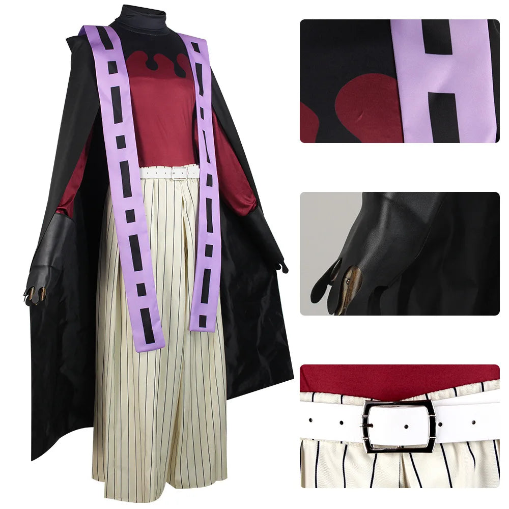 Anime Demon Slayer Doma Douma Cosplay Costume – Uniform & Wig Set 4
