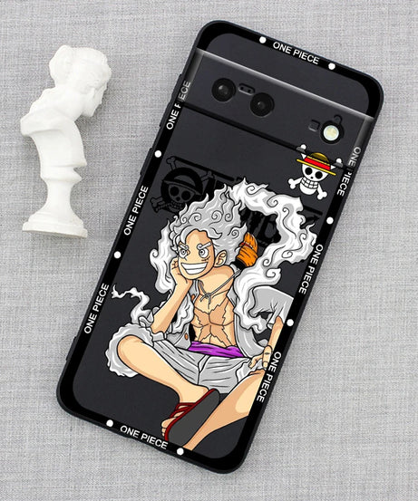 One Piece Luffy Art For Google Pixel 9 8 7A 7 6A 6 5A 5 4 4A XL 5G Black Silicon Shockproof Shell Cover Phone Case