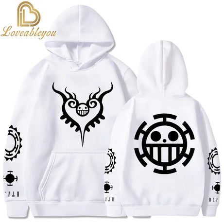 Anime One Piece Hoodies 2D Print Pullover Cotton Sweatshirt Monkey D Luffy Ace Sabo Tracksuit Kids Outfit Casual Outerwear